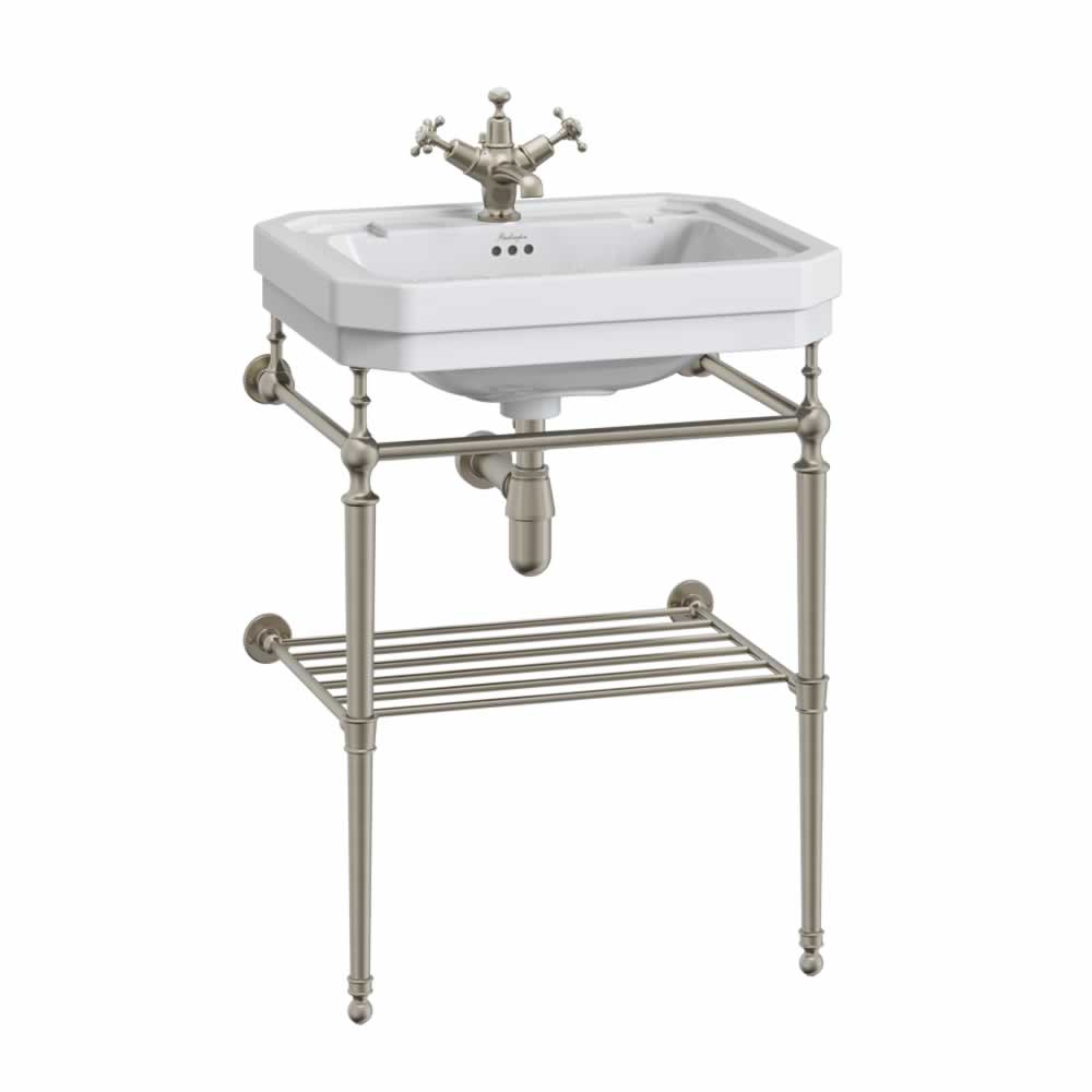 Victorian 61cm basin with basin stand with optional shelf